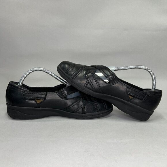 Clarks Women's Size 9.5 Black Leahter Slip On Shoes - Picture 7 of 12